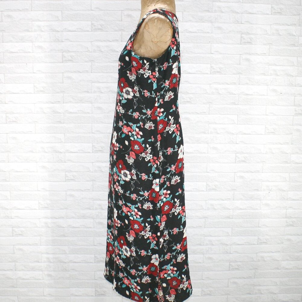 VINTAGE STUDIO EASE Reversible Dress Floral Sleeveless Print Summer Vacation M - Picture 6 of 16